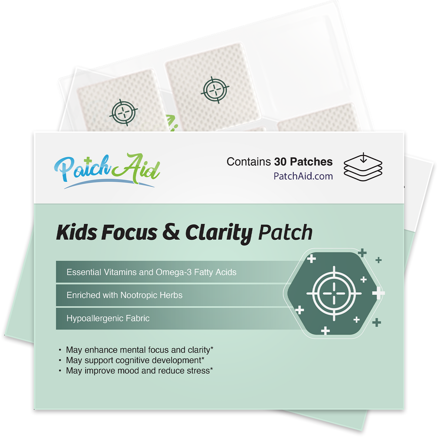 Kids Focus & Clarity Patch – Daily Cognitive Booster: 1-Pack