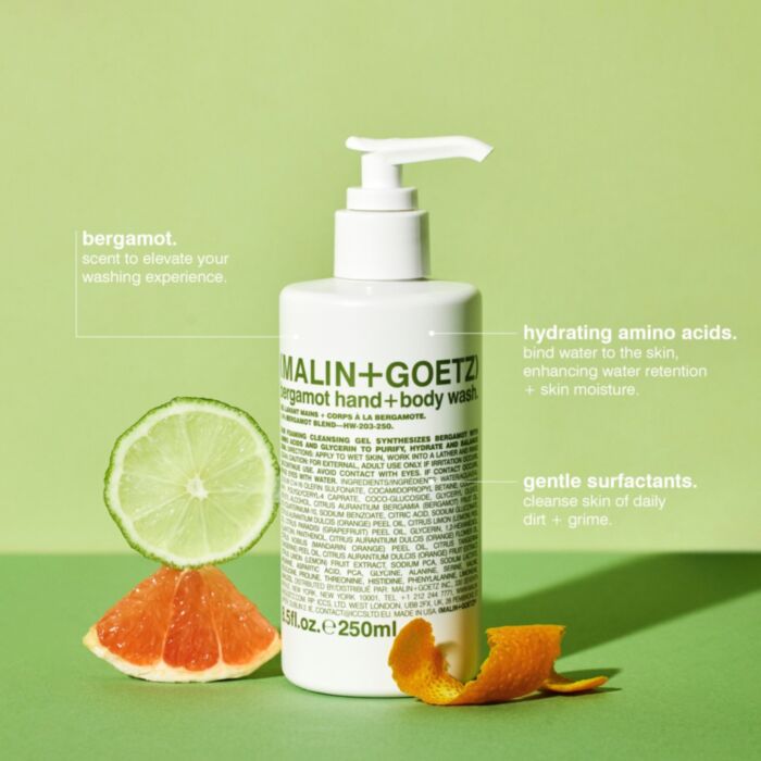 Malin & Goetz bergamot hand body wash 8.5 oz