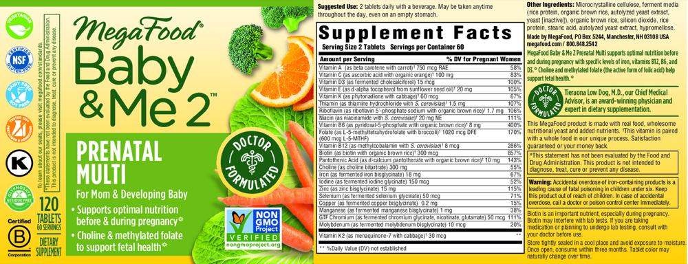 BABY ME 2 PRENATAL MULTI 60