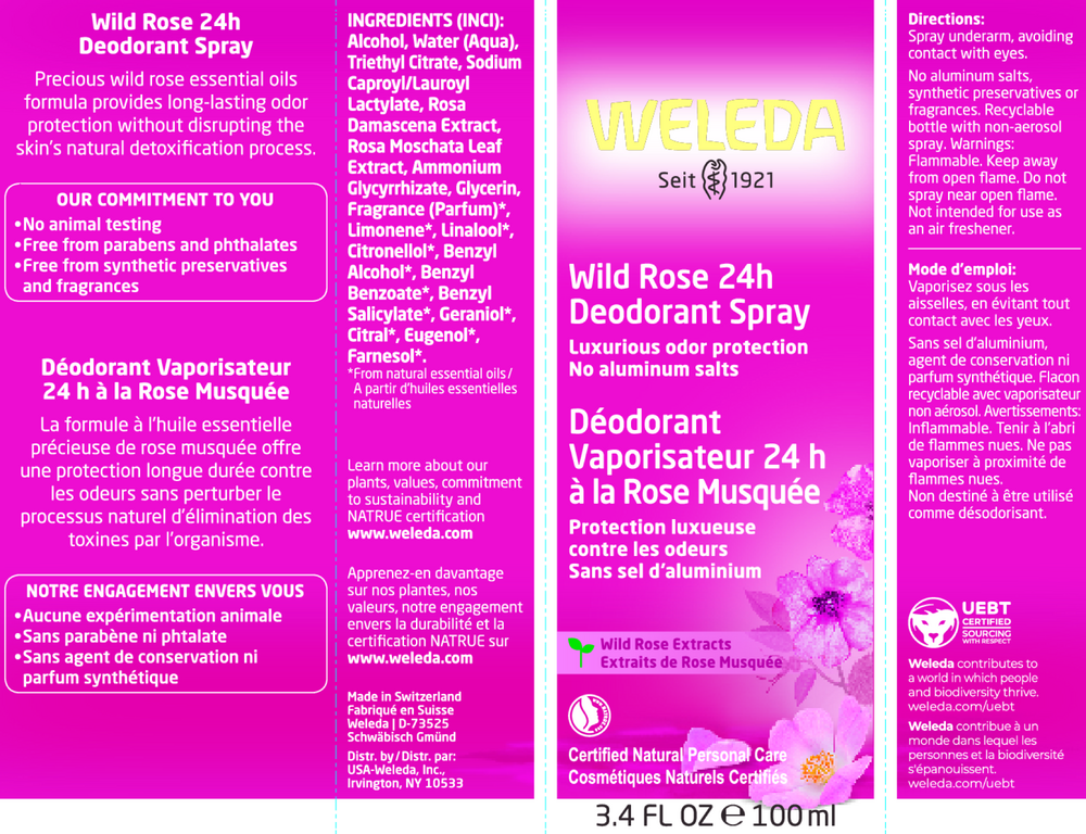 Weleda WILD ROSE DEODORANT SPRAY 3OZ
