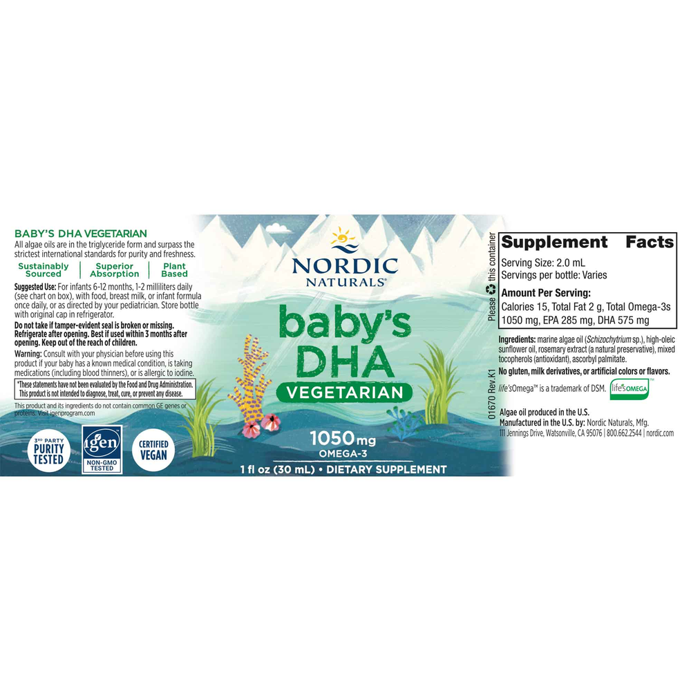 Nordic Naturals Baby's DHA Vegetarian