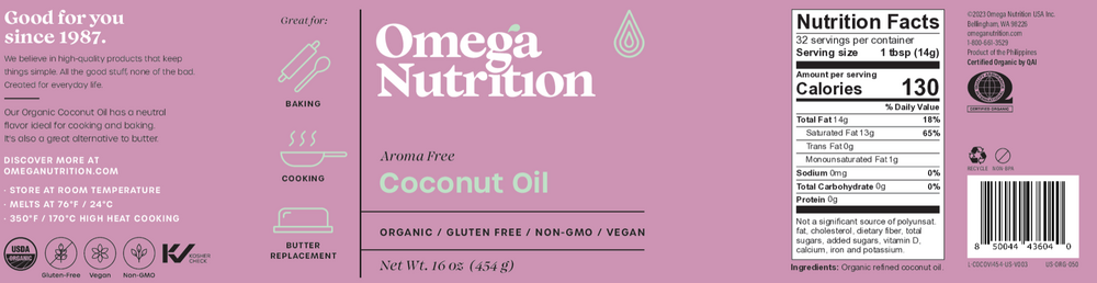 Omega Nutrition Coconut Oil