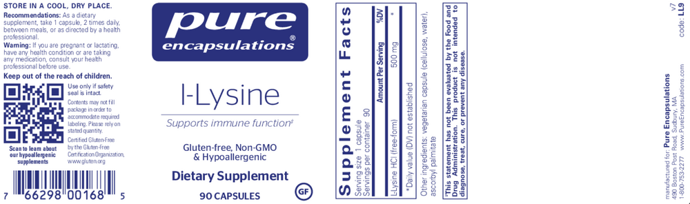 Pure Encapsulations L-Lysine