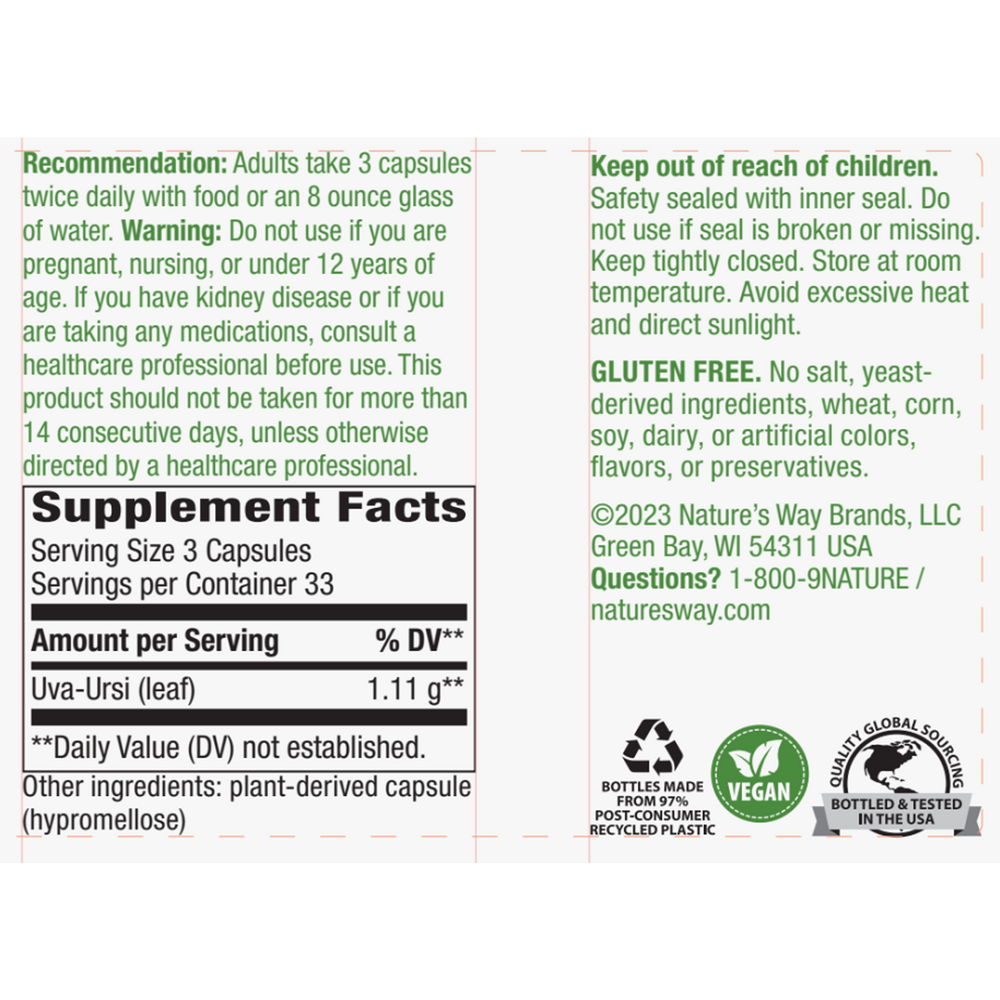 UVA URSI NATURES WAY 100 CAPS