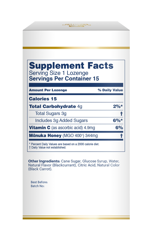 Manuka Honey Blackcurrent Lozenges