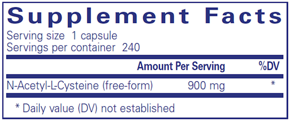 Pure Encapsulations NAC 900mg 240 Capsules