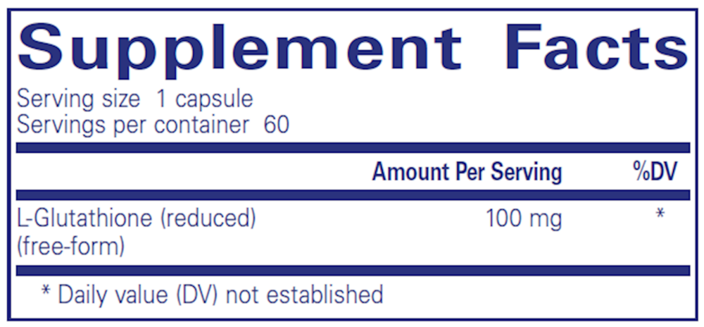 Pure Encapsulations Reduced Glutathione