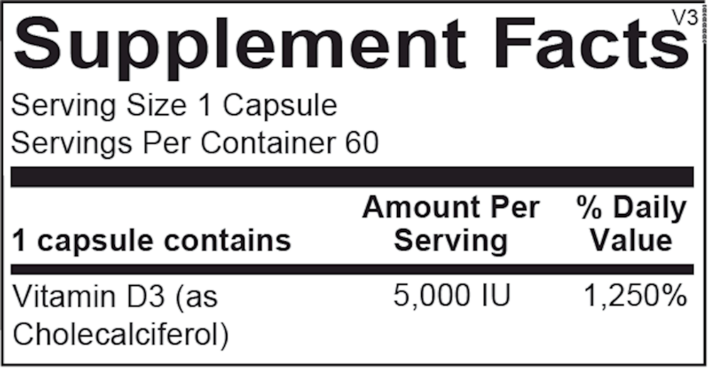 Ortho Molecular Vitamin D3 5000IU