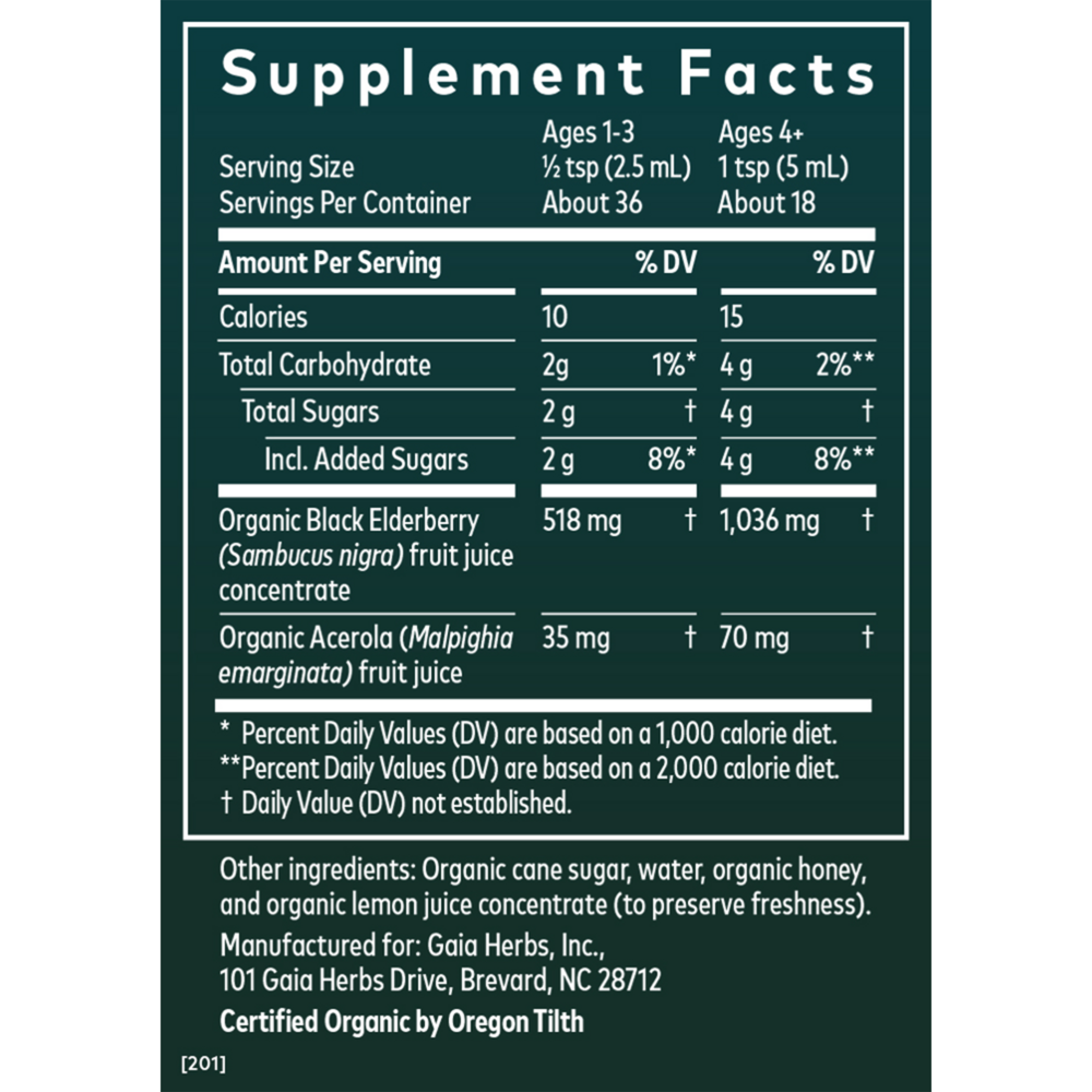 Gaiai Herbs Kids Black Elderberry Syrup