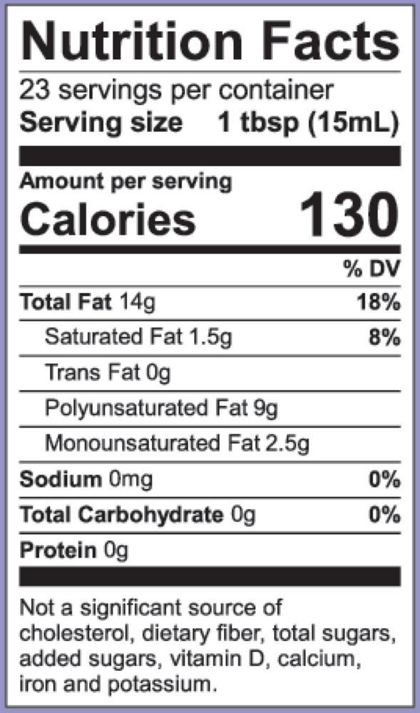 Omega Nutrition Flax Seed Oil