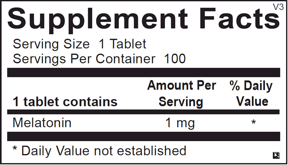 Ortho Molecular Melatonin 100 Tablets