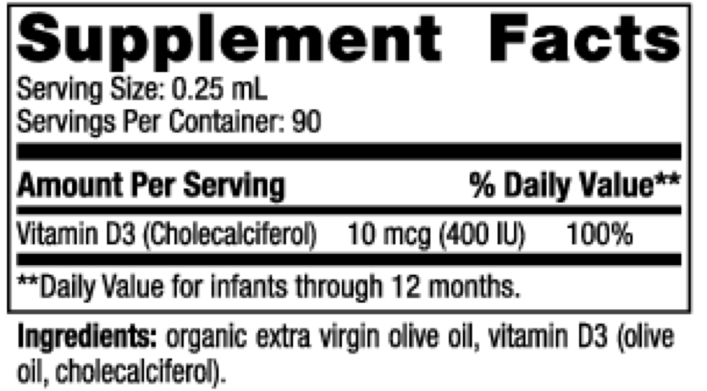 Nordic Naturals Baby's Vitamin D3 Liquid
