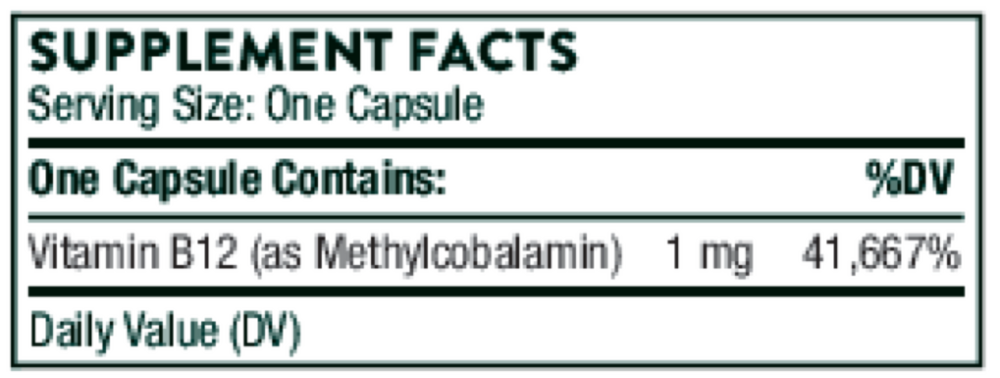 Thorne Vitamin B12 (formerly known as Methylcobalamin)