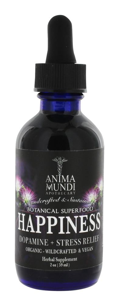 Anima Mundi Apothecary Happiness Tonic: Dopamine, Serotonin and Stress Relief 2 Oz