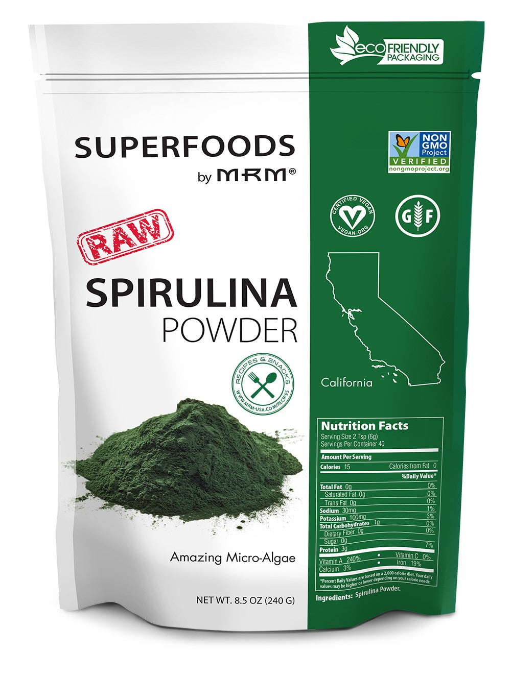 RAW SPIRULINA POWDER 8.5OZ