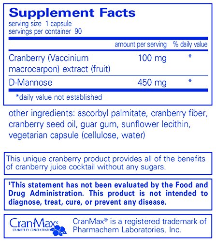 Pure Encapsulations CRANBERRY/D-MANNOSE 90CAPS