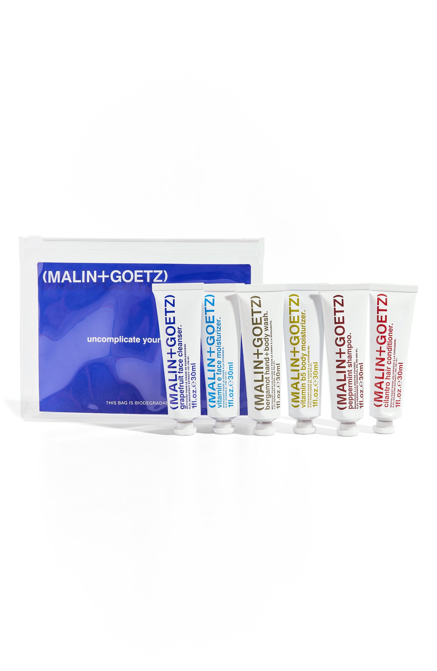 Malin & Goetz essentials kit-aluminum tubes
