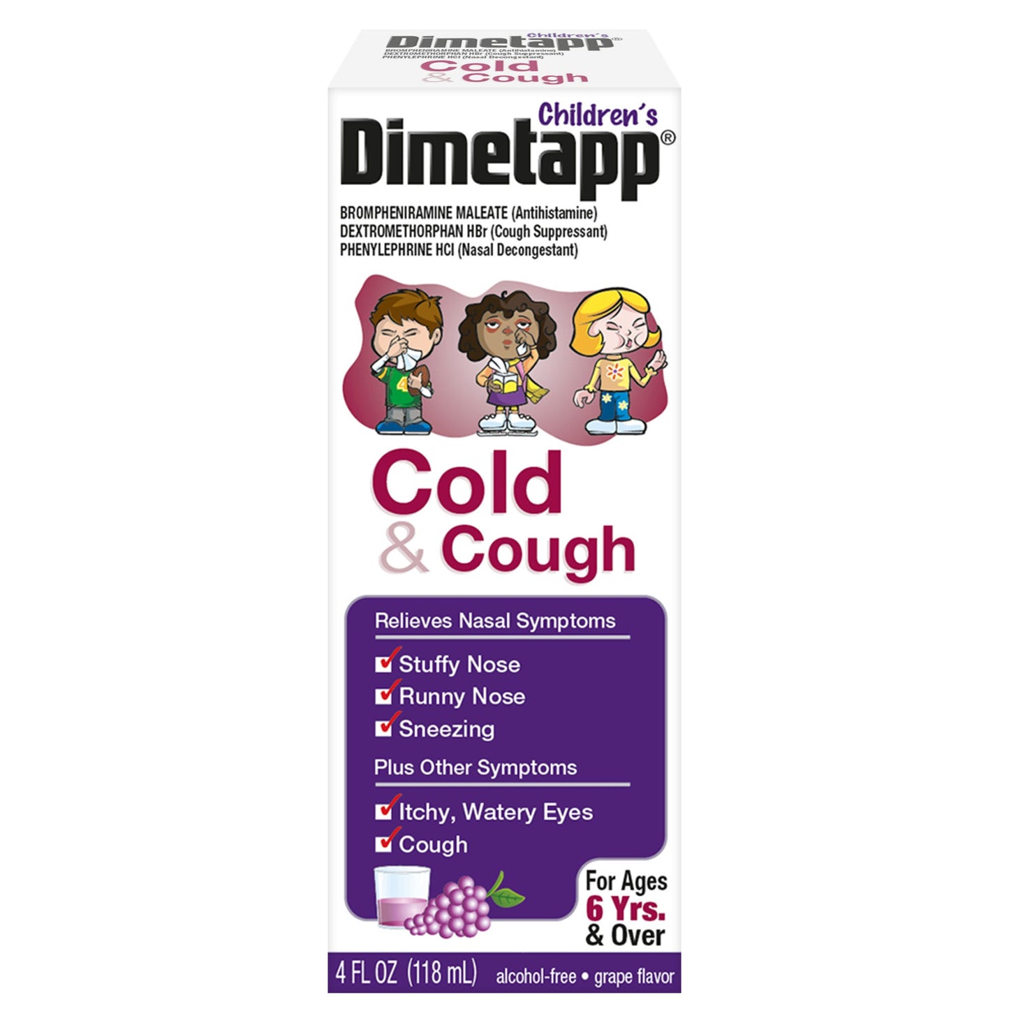 DIMETAPP COLD COUGH GRPE 4OZ