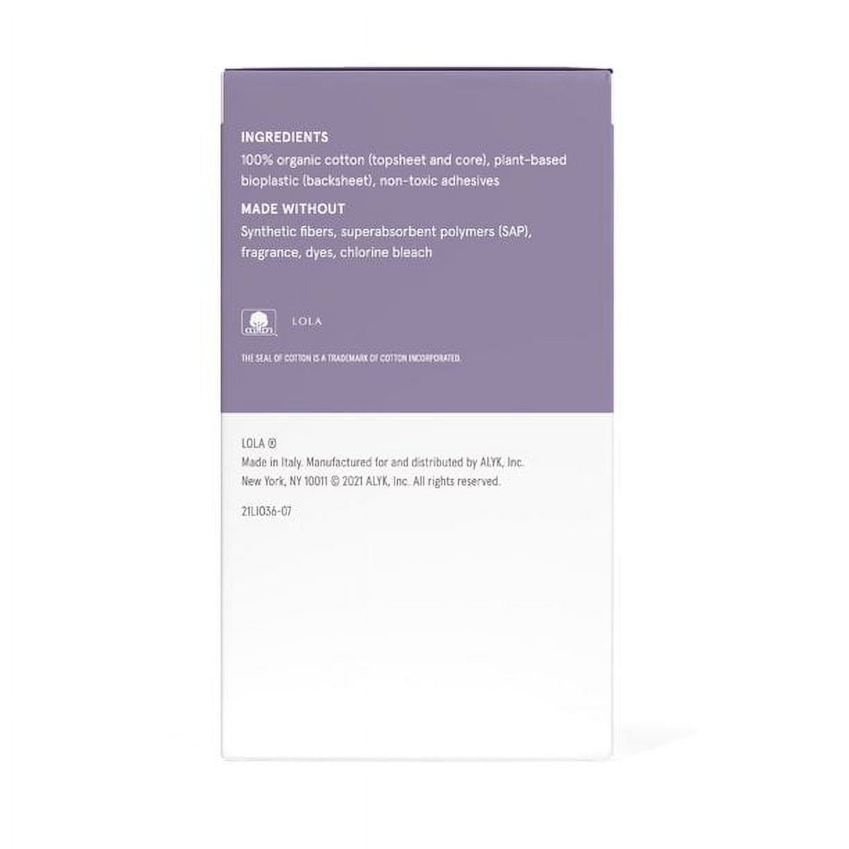 LOLA Ultra Thin Liners, 100% Organic Cotton, Light Absorbency, 36 Count