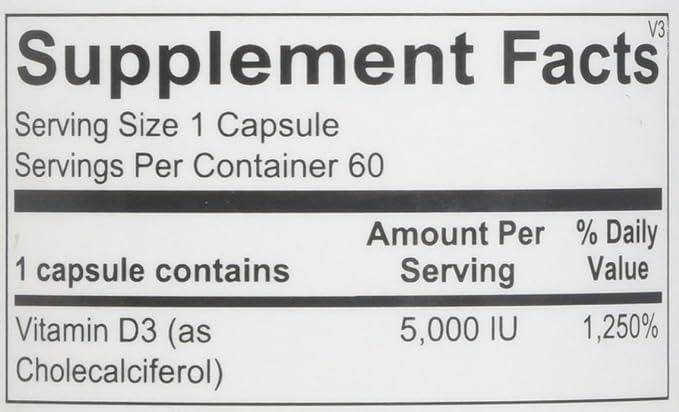 Ortho Molecular Vitamin D3 5000IU