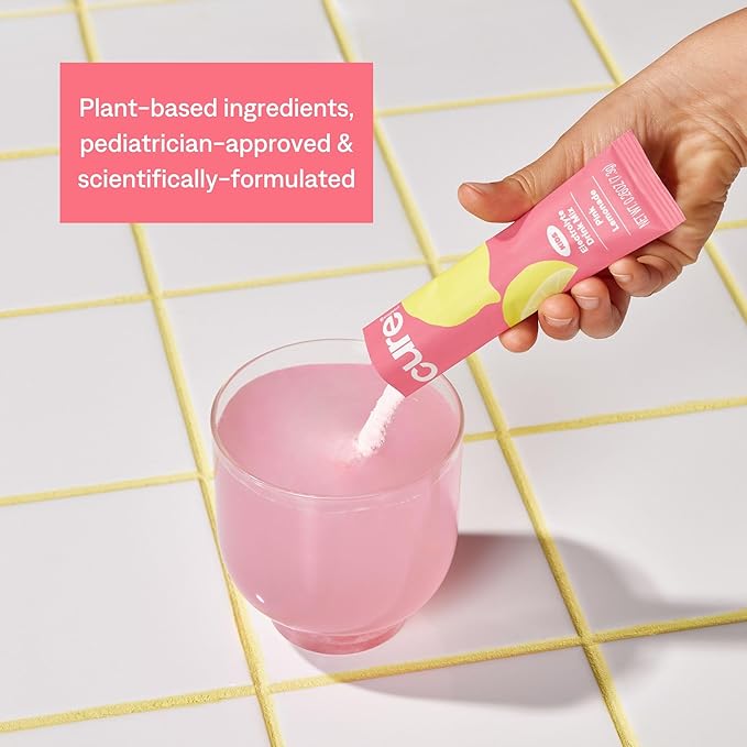 Cure Hydration - Kids Electrolyte Pink Lemonade Drink Mix - 6pk/.26 oz Sticks