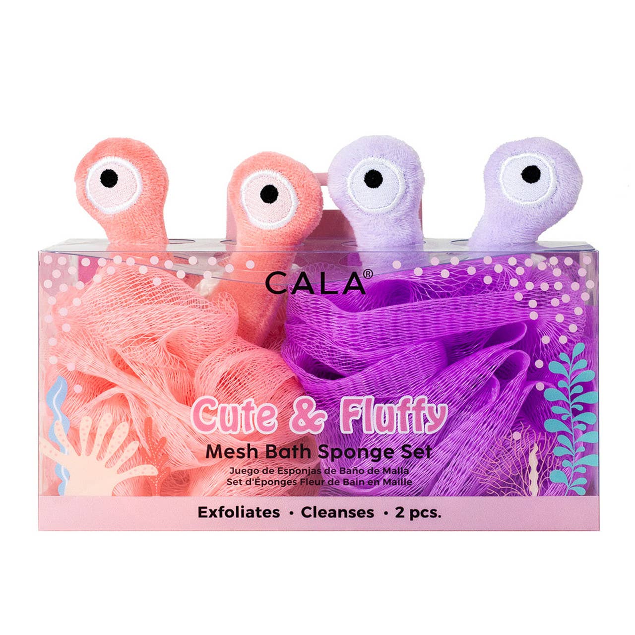 CALA Mesh Loofah Bath Sponge Set : Aliens