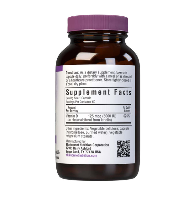 Bluebonnet VITAMIN D3 125 mcg (5000 IU)