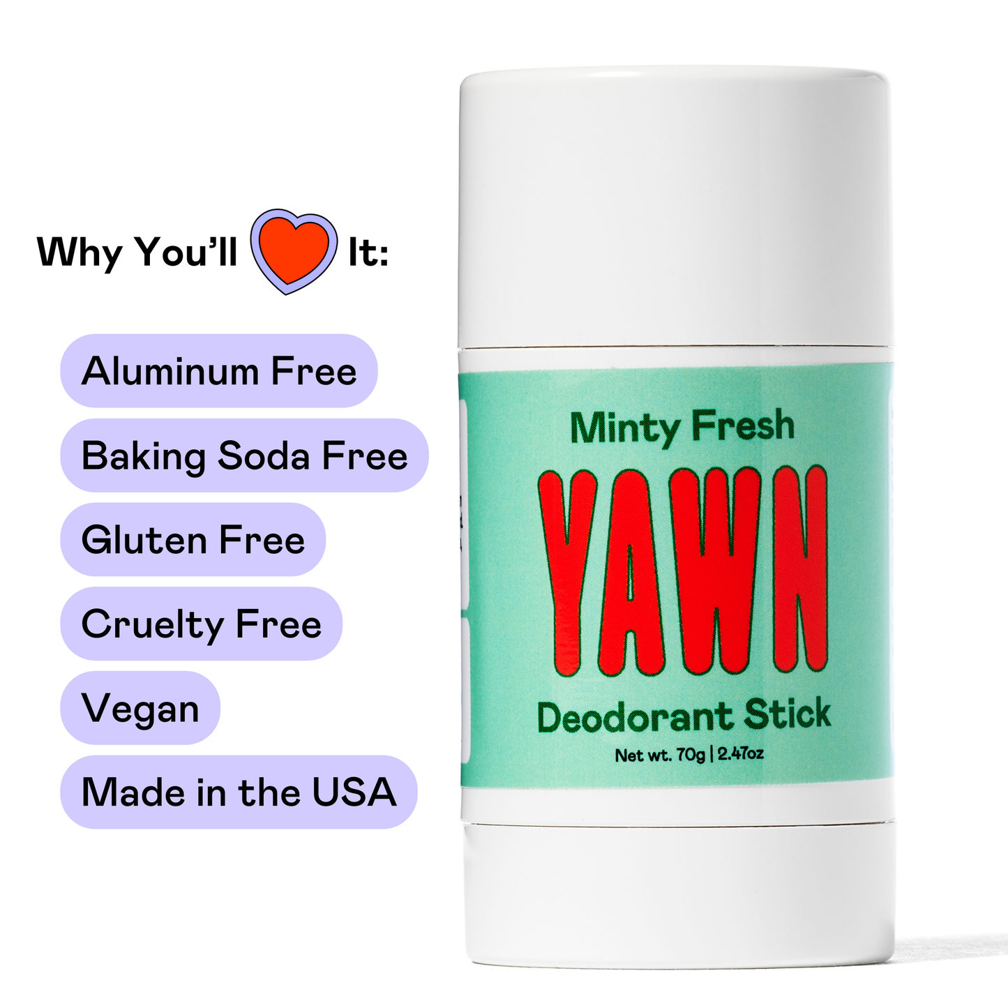 Minty Fresh Deodorant Stick | Aluminum-Free Tween Deodorant
