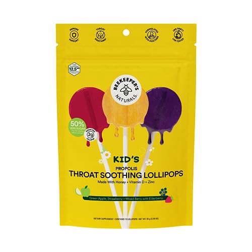 Beekeeper's Naturals Propolis Kid's Throat Soothing Pops