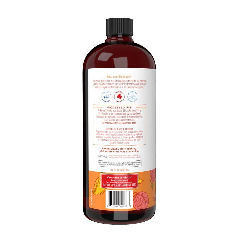 Peach Mango Morning Liquid Multivitamin + Hair Growth
