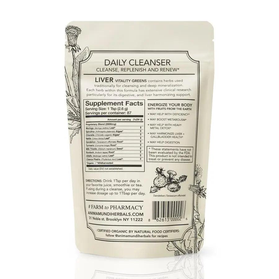 Anima Mundi Apothecary Liver Vitality Greens | Daily Cleanser