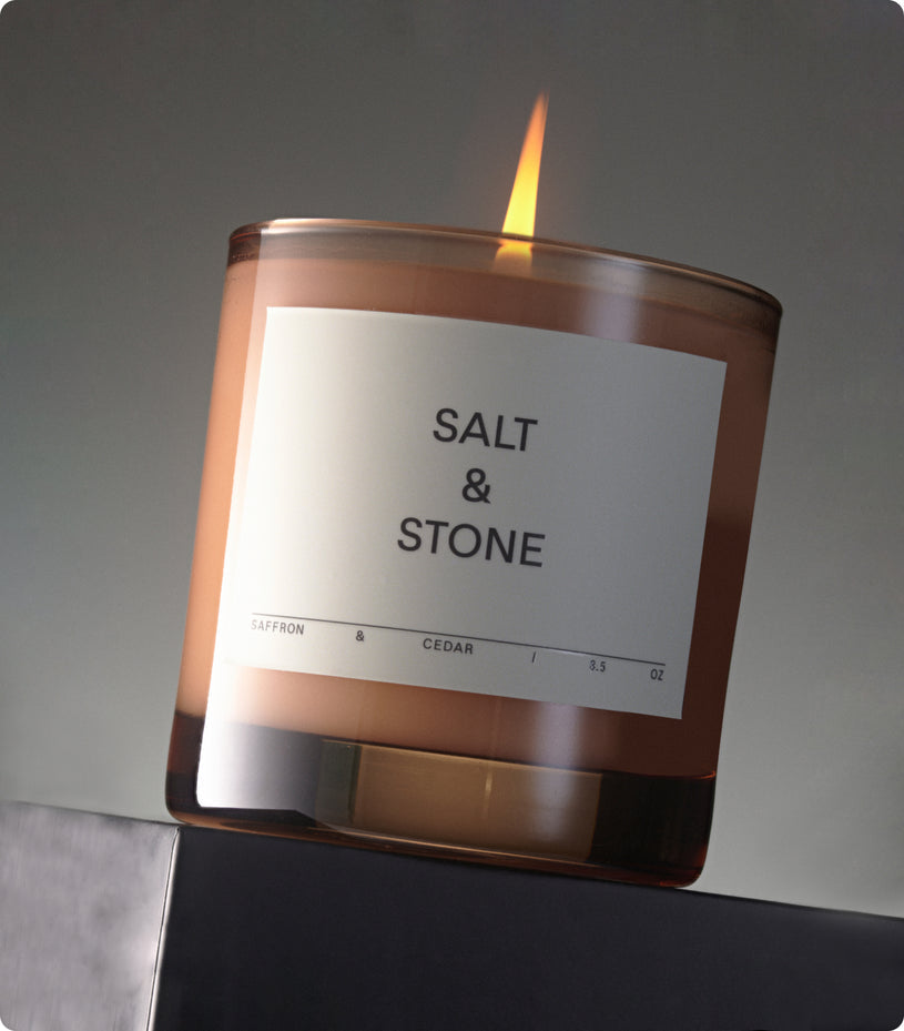Salt & Stone Saffron & Cedar Candle