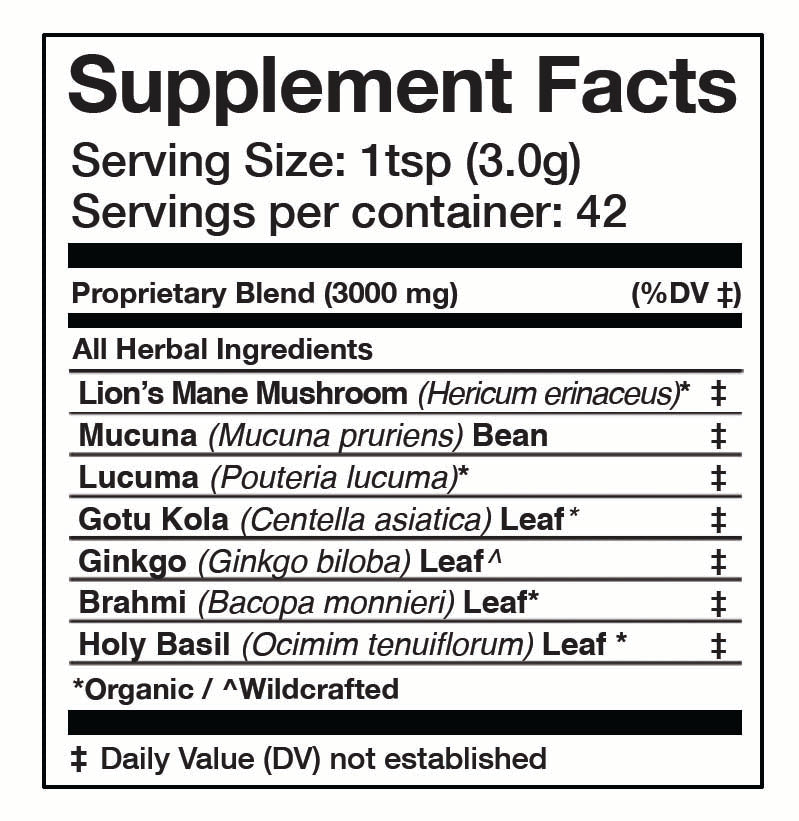 Anima Mundi Apothecary The Mind | Cognition + Focus 4.5 oz