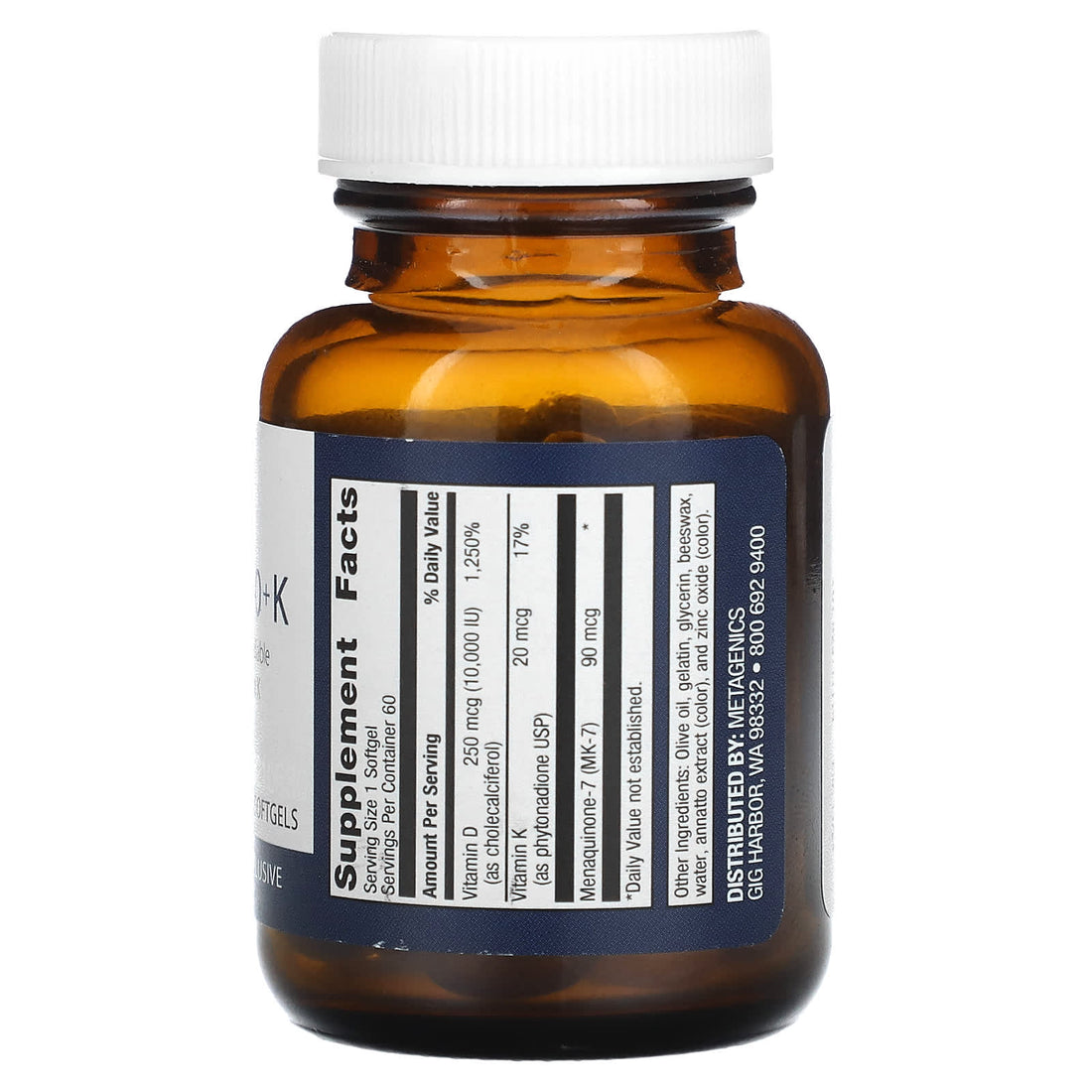 Metagenics, D3 10,000 + K2 60 Softgels