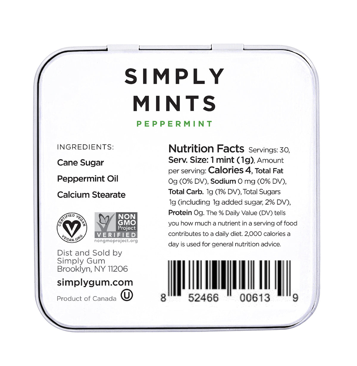 Simply Gum Mints Peppermint