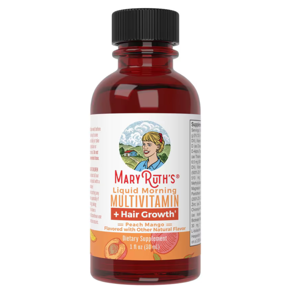 Mary Ruth’s Liquid Morning Multivitamin + Hair Growth Peach Mango