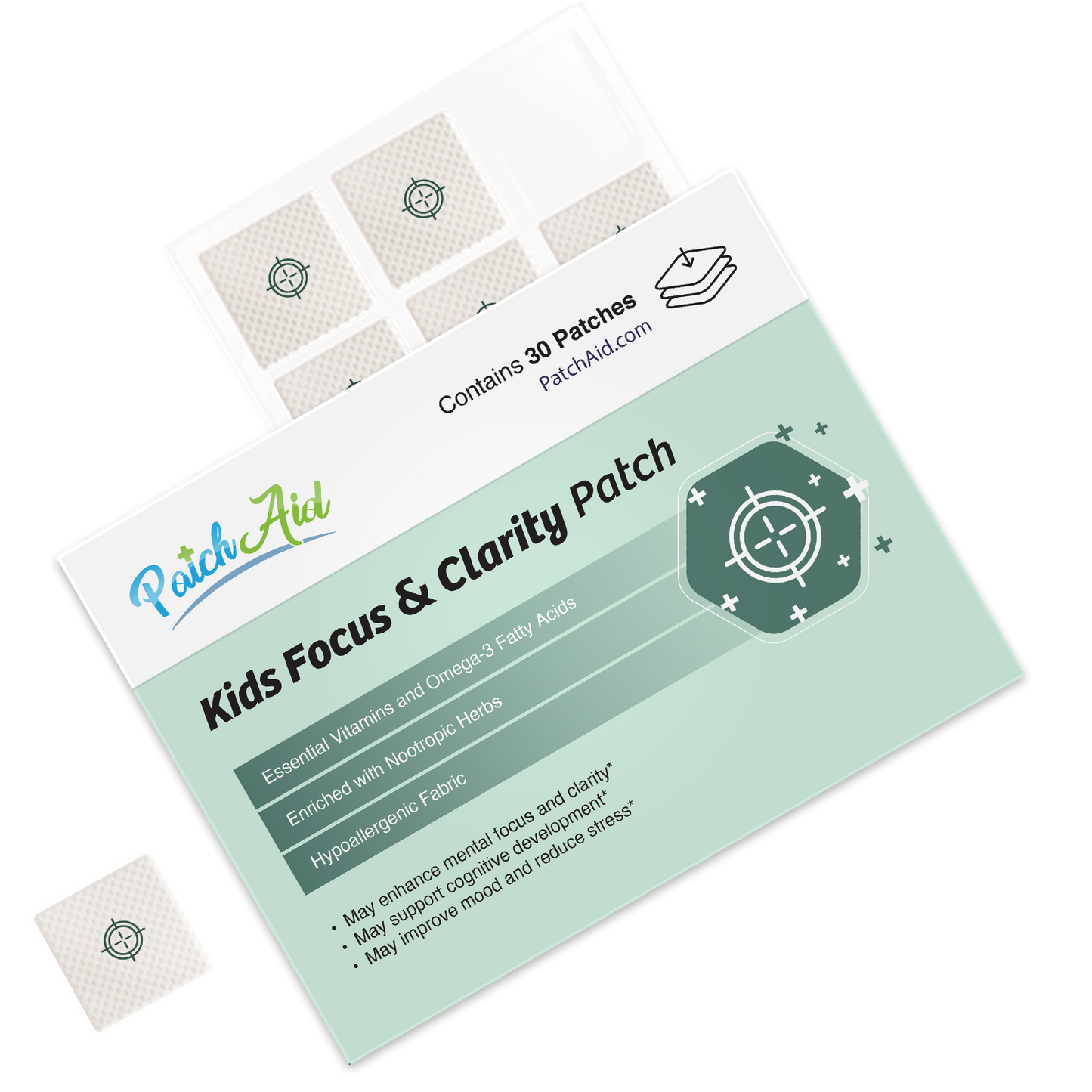 Kids Focus & Clarity Patch – Daily Cognitive Booster: 1-Pack