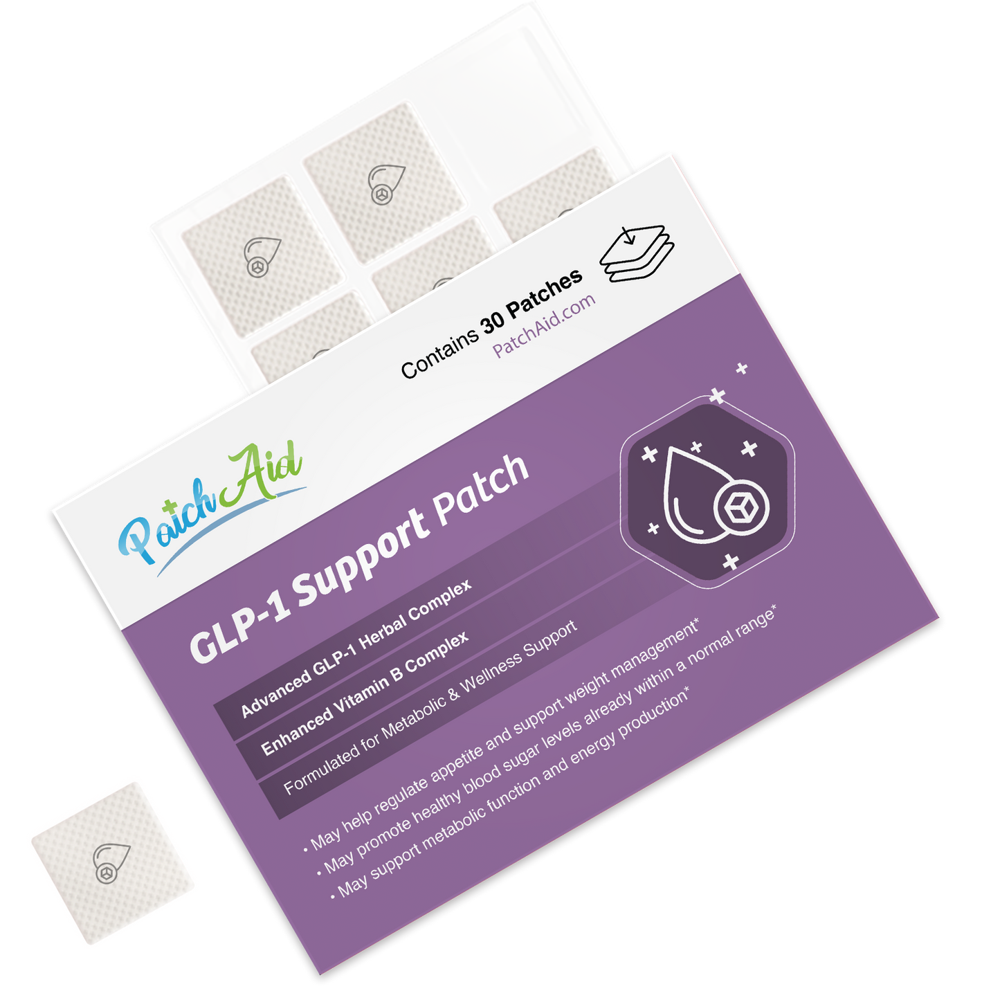 GLP-1 Support Patch – Appetite Control & Metabolic Support: 1-Pack