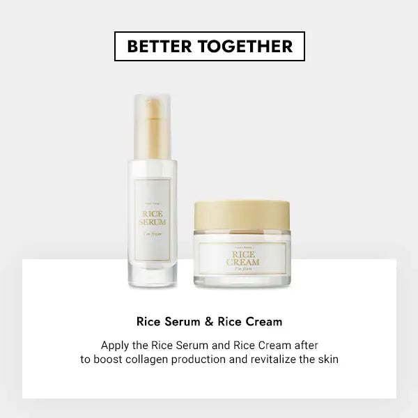 I'm from Rice Toner, Milky Toner for Glowing Skin, 77.78% Korean Rice, Glow Essence with Niacinamide, Hydrating for Dry, Dull, Combination Skin, Vegan, Fragrance Free, Glass Skin 5.07 Fl Oz