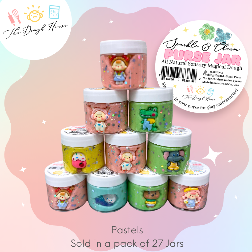 Sparkle and Charm Purse Jars, Pastel, 27 Pack