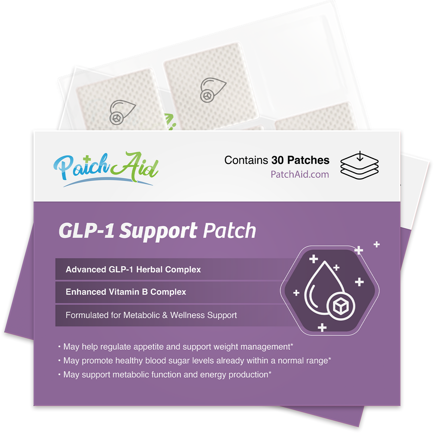 GLP-1 Support Patch – Appetite Control & Metabolic Support: 1-Pack