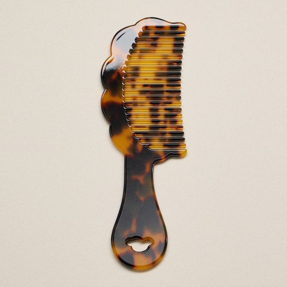 Scalloped Resin Handle Comb: GRMT