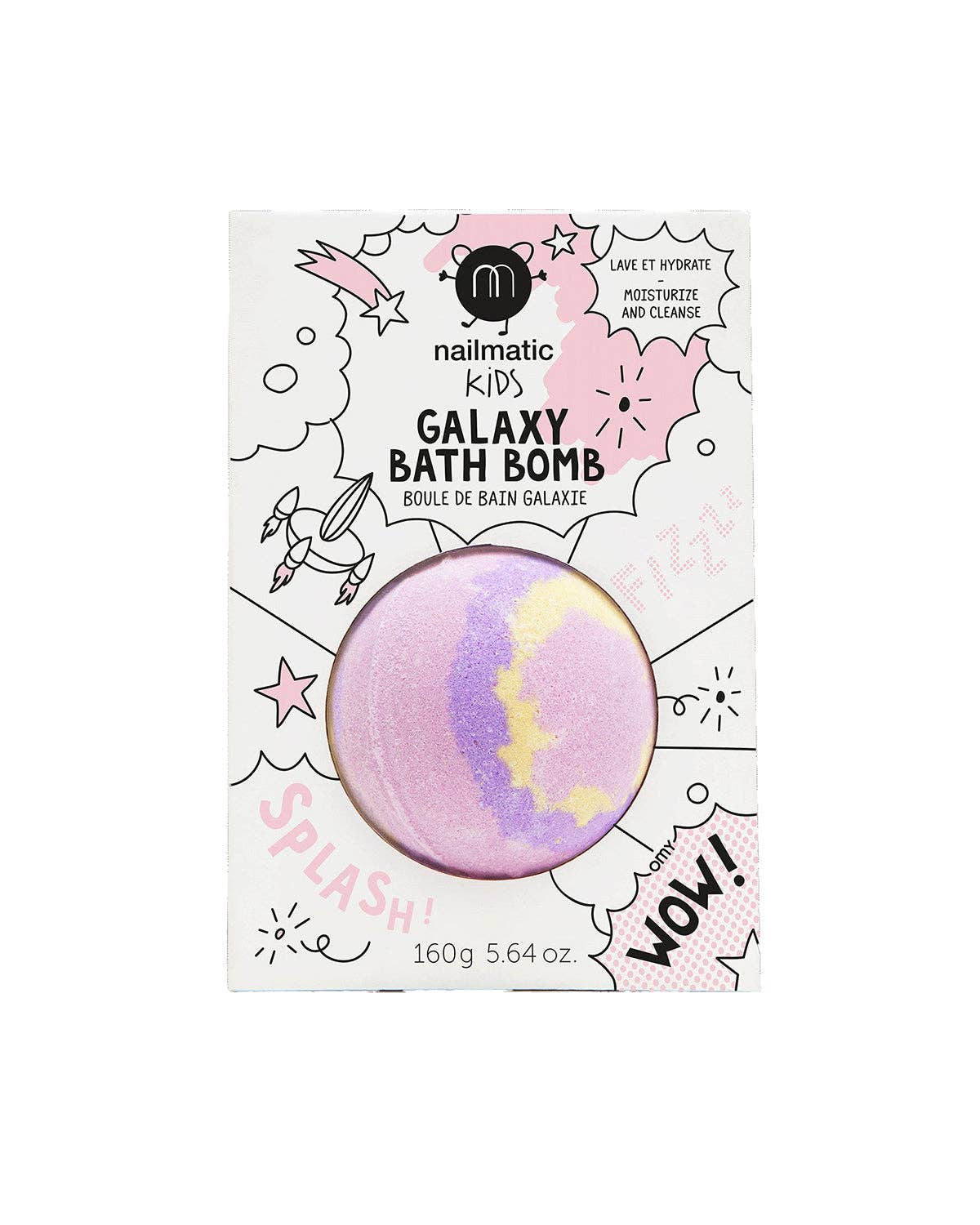 Bath Bomb for Kids GALAXY SUPERNOVA Pink Yellow Purple