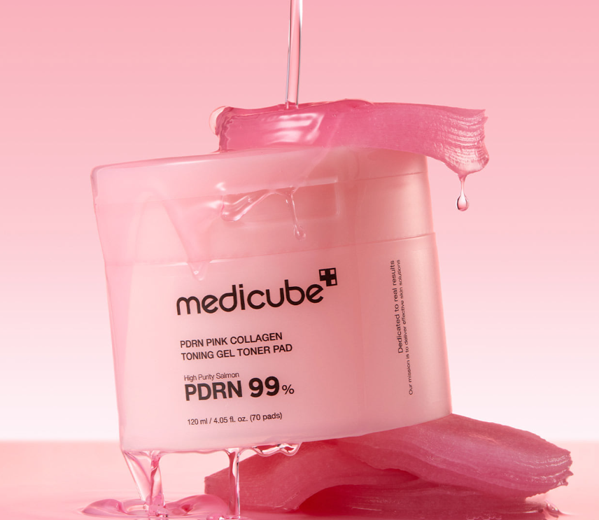 MEDICUBE PDRN Pink Collagen Toning Gel Toner Pad (70ea)