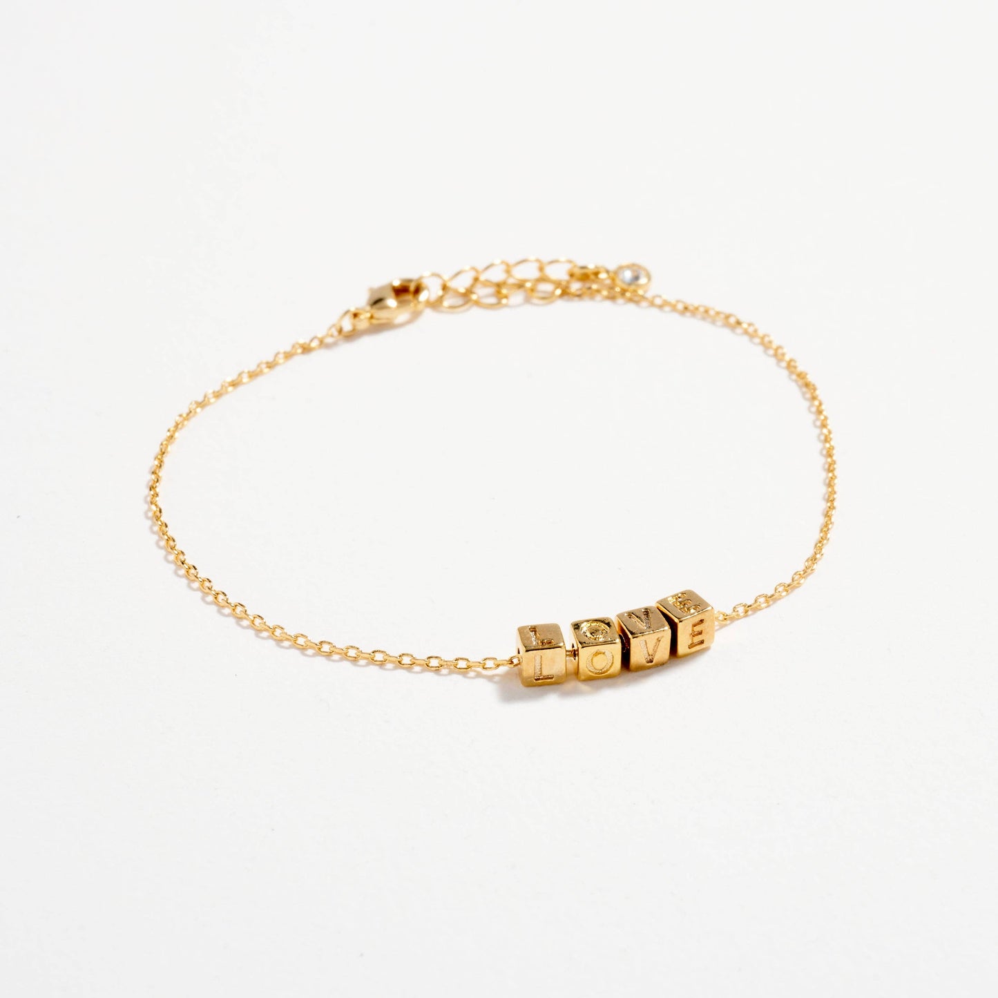 Gold Dipped LOVE Letter Bracelet | Inspirational Jewelry: GD / ONE