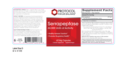 Serrapeptase 60 Veg Caps