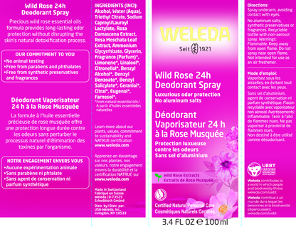 Weleda WILD ROSE DEODORANT SPRAY 3OZ