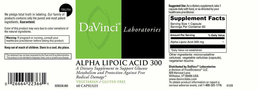 Alpha Lipoic Acid 300mg