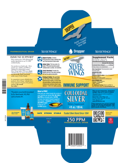 Silver Wings Colloidal Silver 250PPM Dropper