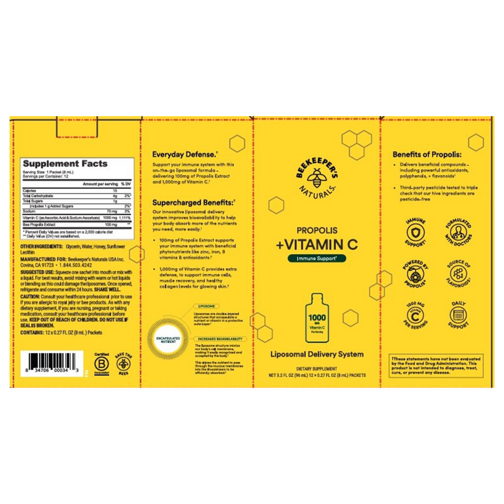 Beekeeper's Naturals Liposomal Propolis + Vitamin C